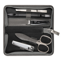 Image of Becker of Germany 5 Piece Manicure Set with Leather Case