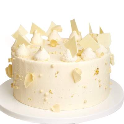 White And Cream Sprinkle Cake - Extra Large (12" Diameter)