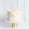 One Tier Petals And Gold Wedding Cake - One Tier - Small 6"