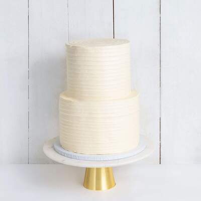 Two Tier Ruffle Wedding Cake - Two Tier (8", 6")