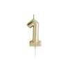 Gold Number Candles - Number 1