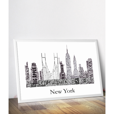 Personalised New York Skyline Word Art