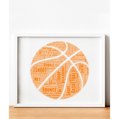Personalised Basketball Word Art