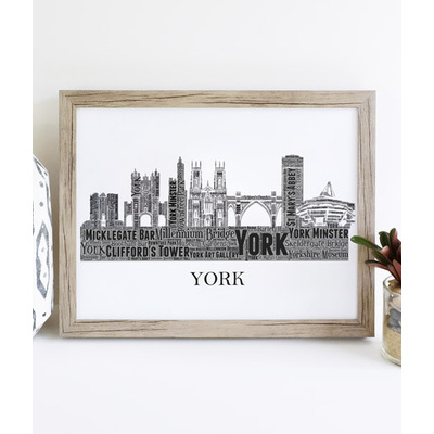 Personalised York Skyline Word Art