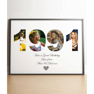 ANY Year - Personalised Photo Collage Frame