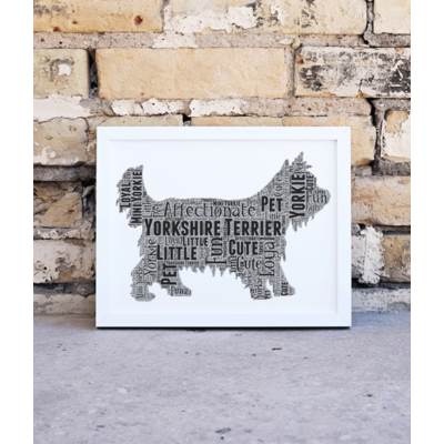 Personalised Yorkshire Terrier Dog - Yorkie Word Art