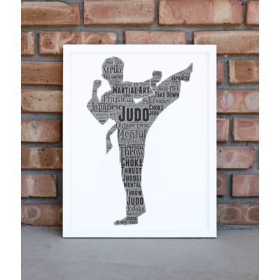 Personalised Judo Gift - Word Art Picture