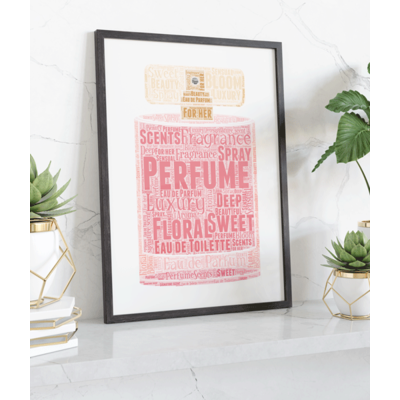 Personalised Perfume Bottle Word Art