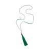 Single Tassel Necklace - Emerald & Agate