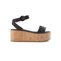 Image of Begonia Leather Ankle Strap Sandals - Black