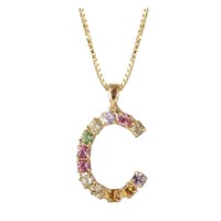 Image of Initial C Letter Necklace - Gold
