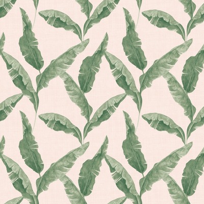 Furn Plantain Palm Wallpaper Teal / Blush PLANTAI/WP1/TBL