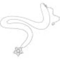 Image of Swarovski Stella pendant, White, Rhodium plated, 5617919