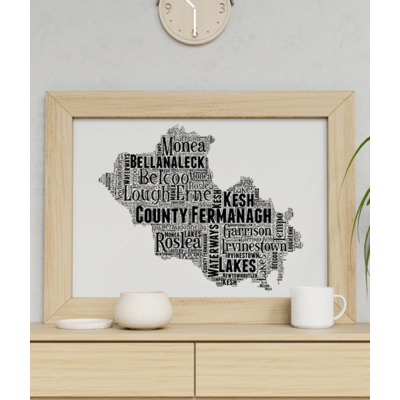 County Fermanagh - Personalised Word Art Map