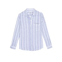 Image of Charli Linen Mix Shirt - Blue Catalina