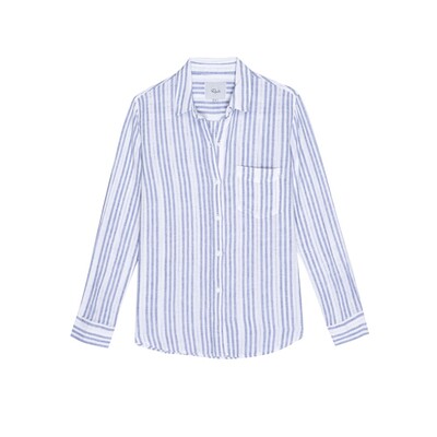 Charli Linen Mix Shirt - Blue Catalina
