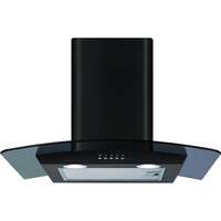 Image of CDA ECP62BL 60cm curved glass extractor Black