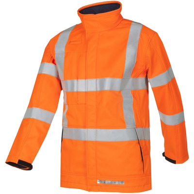 Sioen Toven 9632 High Vis Orange Arc Soft Shell Jacket