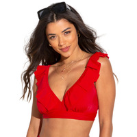 Image of Pour Moi Space Frill Bikini Top