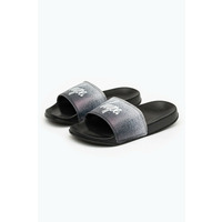 Hype Black Speckle Fade Kids Sliders - JNR01  