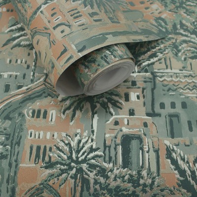 Alchemy Wallpaper Collection Tipaza Green Silver Holden 65830
