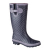 Woodland Womens Wide Top Black Polka Dot Tall Wellington Boots from Evercreatures