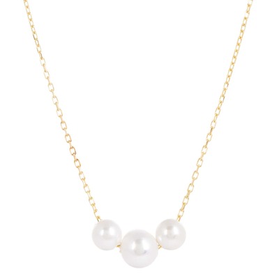 Laura Gold Chain Necklace with tripple pearls