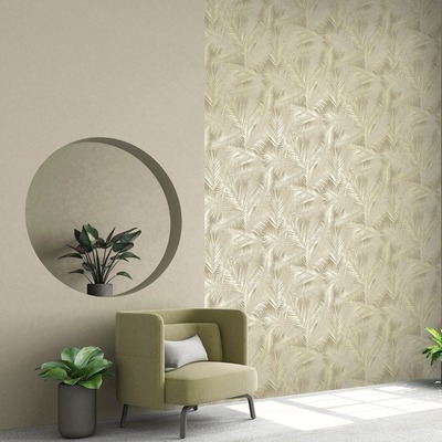 Eden Wallpaper Collection Ilana Leaf Cream & Pearl Muriva J98207