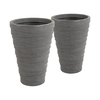 Image of Pair of Tall Trojan Round Charcoal Planters (Dia. 38cm)