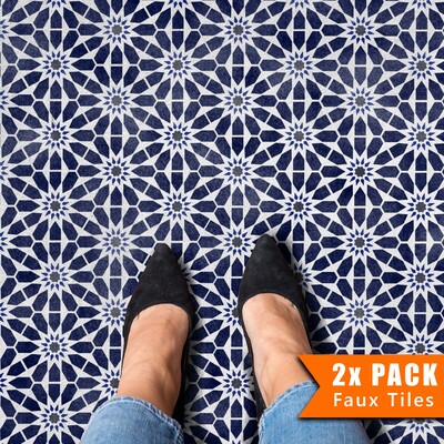 MZOURA Faux-Tile Stencil - 8" (203mm) Multi 8-tile / 1 pack (1 stencil)