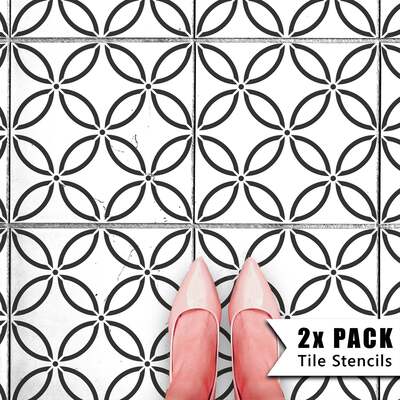 Toyama Tile Stencil - 17.5" (445mm) / 2 pack (2 stencils)