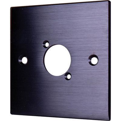 Black Wall Plate With D-Series Hole - 1 Gang