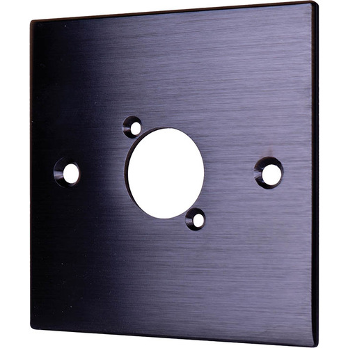 Black Wall Plate With D-Series Hole - 1 Gang