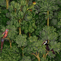 Image of Amazonia Botanist Green Wallpaper Holden 91250