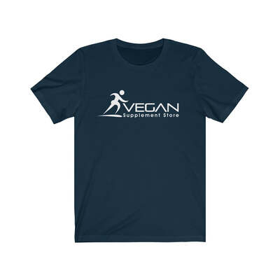 Vegan Supplement Store Unisex Jersey Short Sleeve Tee, Navy / L