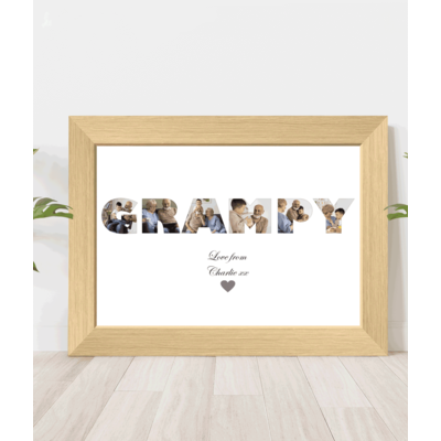 Personalised GRAMPY Photo Collage Frame Gift