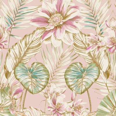 Wild Lillies Wallpaper Pink Grandeco A61001