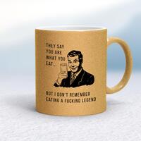 They Say You Are What You Eat Mug – Gold Glitter/White, 10oz