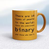 There Are 10 Types Of People In The World Mug – Gold, 10oz