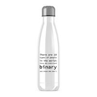 There Are 10 Types Of People In The World Water Bottle – White, One