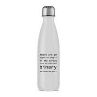 There Are 10 Types Of People In The World Water Bottle – Silver Glitter, One
