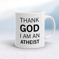 Thank God I’m An Atheist Mug – White, 10oz