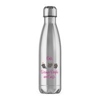 Cats, Because People Are Cunts Water Bottle – Silver, One