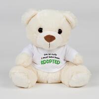So Cute I’m Adopted Swear Bear – Cream, Small