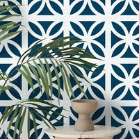 Geometric Breeze Wallpaper Washed Denim Blue – Mini Moderns MMTLG03WD