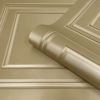 Image of Amara Panel Vinyl Wallpaper Gold Belgravia 7396