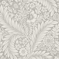 Image of Florence Leaf Wallpaper Grey Belgravia 723