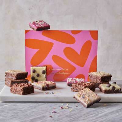 Valentine’s Day Mixed Mini Brownie Box - 12 Pieces