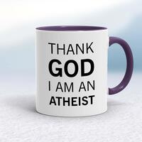 Thank God I’m An Atheist Mug – White/Purple, 10oz