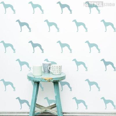Greyhound Stencil - M - A x B  29.4 x 23.3cm (11.6 x 9.1 inches)